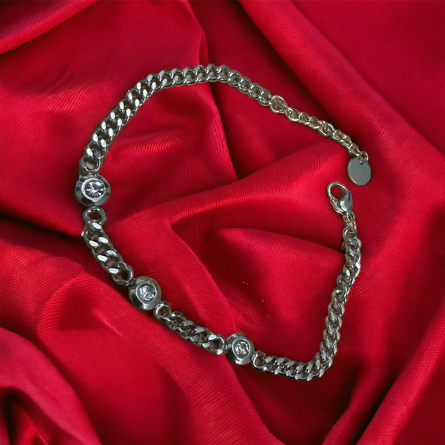 3 Diamonds Armkette Silber