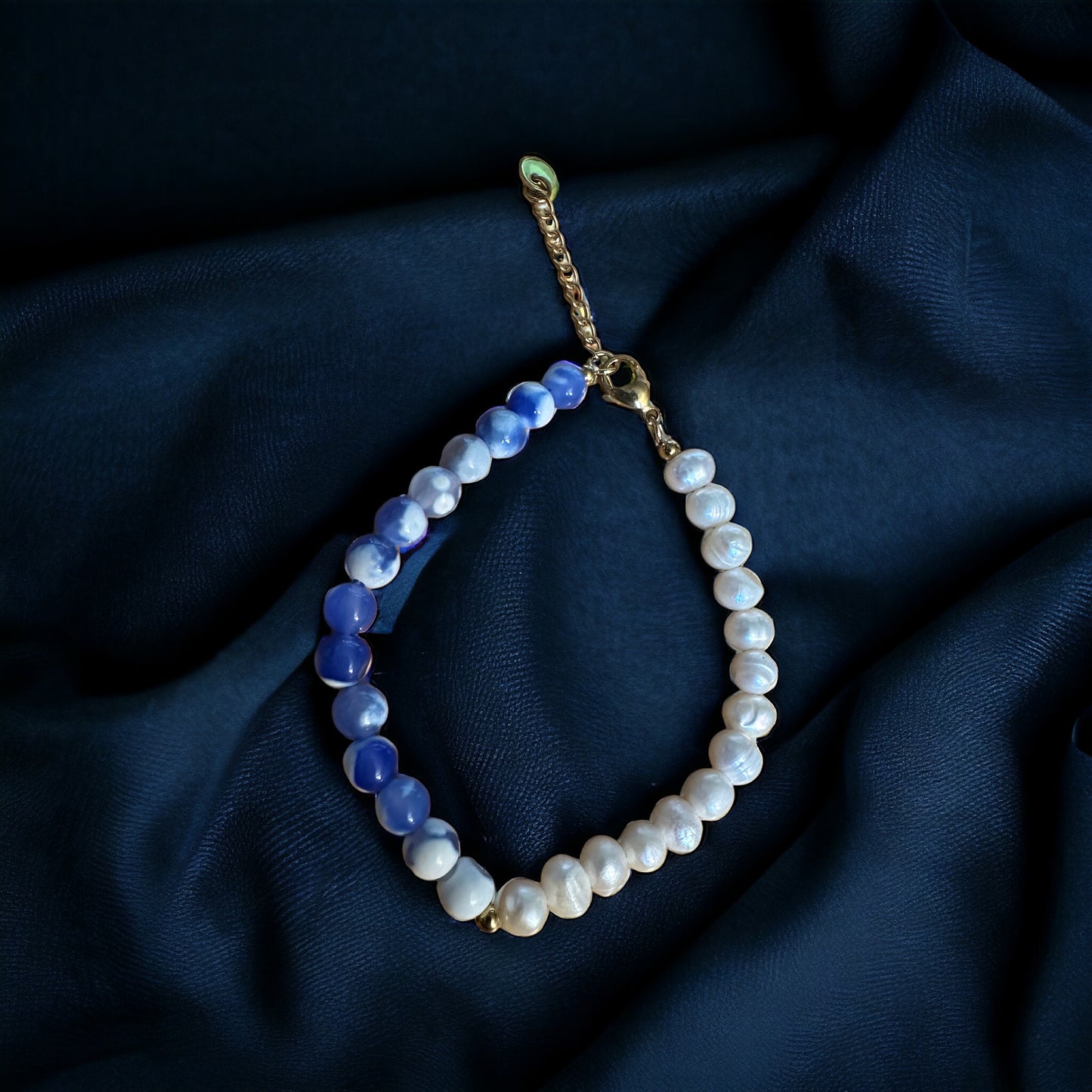 Ocean Pearl Armkette Gold