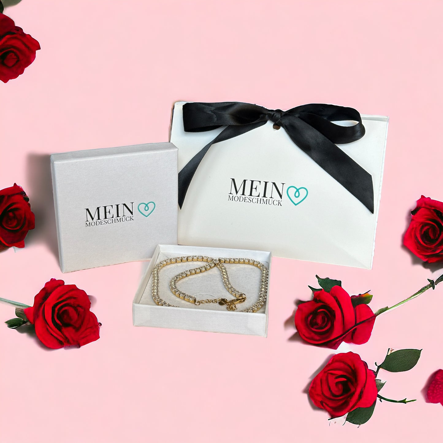 Oval Tennis Halskette Gold