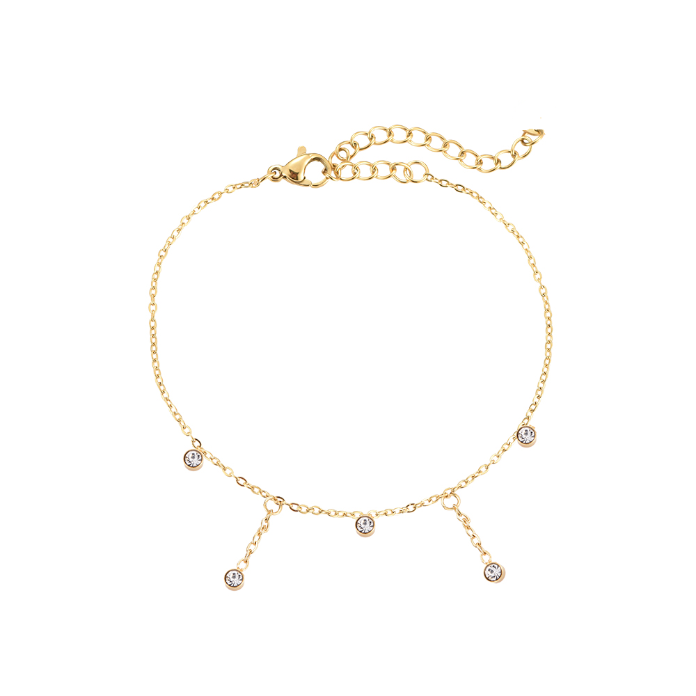 5er Diamonds Armkette Gold