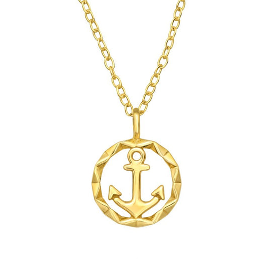 Gold anchor chain