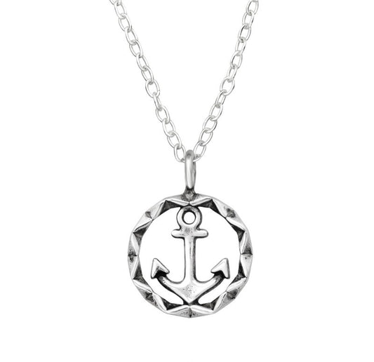 Silver anchor chain