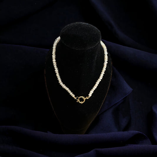 Ivory Pearl Necklace Gold