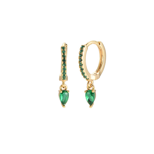 Fria hoop earrings green