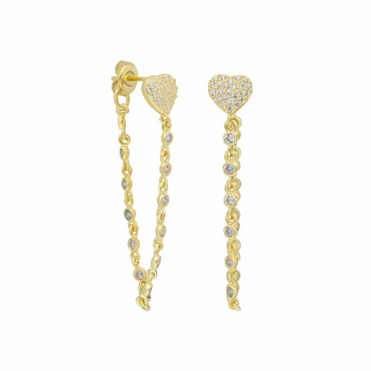 Heart Zirkonia Earring - Nihal Demirkapi Jewelry