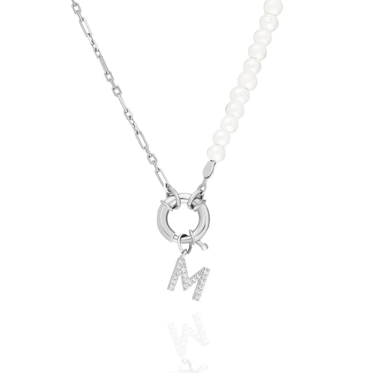 Pearl x Chain Necklace